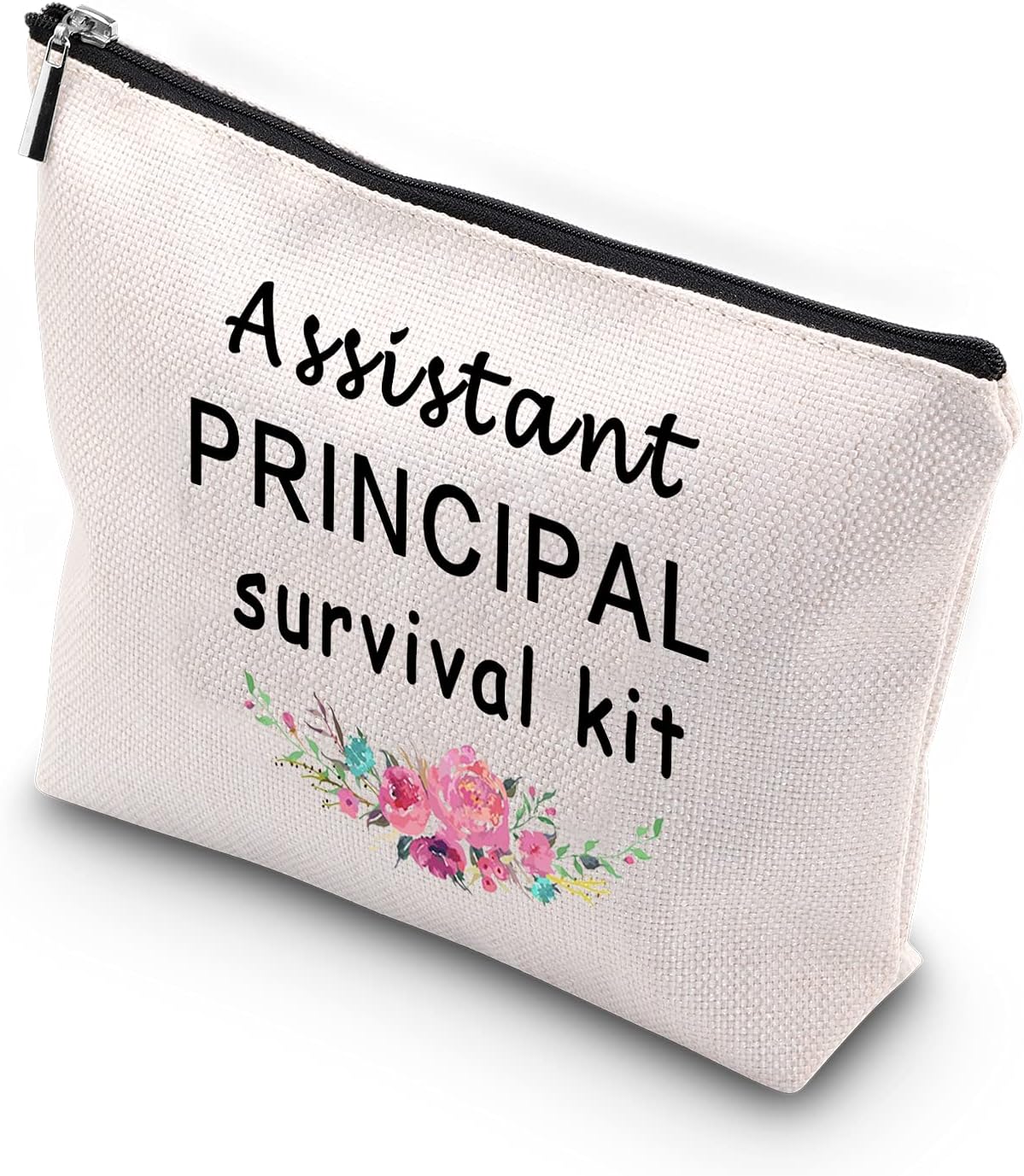 KUIYAI Kit de supervivencia de director asistente divertido bolsa de maquillaje bolsa de cremallera para director asistente, Assistant Principal Survival Bag