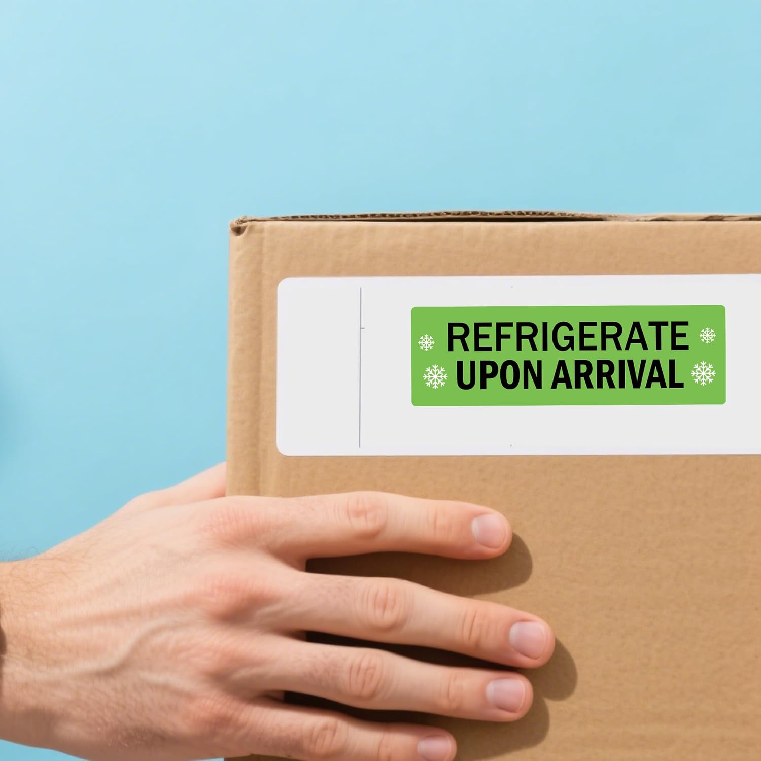 Refrigerate Upon Arrival Stickers Keep Refrigerated Food Packaging Warning Shipping Labels Keep Cold Food Service Pharmacy Stickers for Pharmacy Drug Stores (Green)