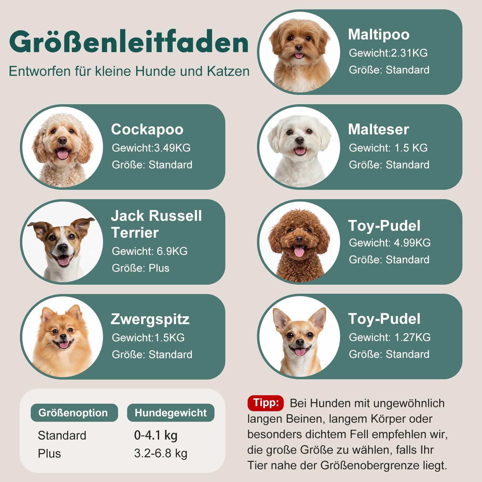Supet hundetasche für kleine Hunde, freihändig verstellbare doppelt breite Hundetragetasche, entlastet Rücken und Nacken, angstlindernde Fronttasche für Welpen, weiche atmungsaktive Hundetragetasche