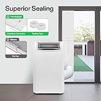 Vista 2 de VIVOSUN Kit de ventilación portátil de puerta corrediza de CA, longitud ajustable de 16.9"/21.2"-88.6", se adapta a mangueras de escape de 5.1