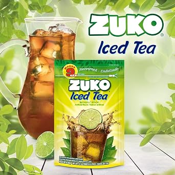Zuko Green Tea Instant Powder Drink Mix, 14.1 oz (6 Pack) | Sweetened Family Pack