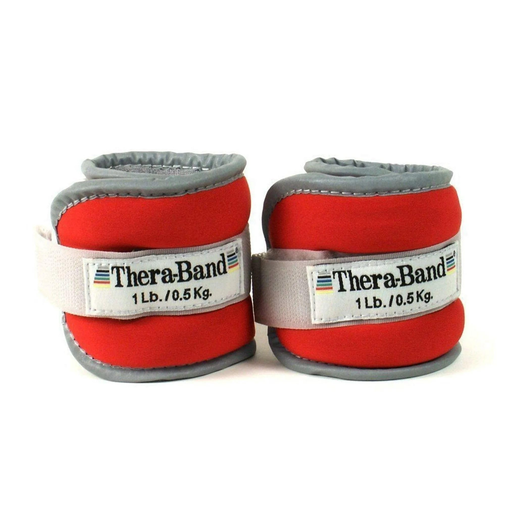 THERABAND Ankle Weights, Comfort Fit Wrist & Ankle Cuff Weight Set, Adjustable Walking Weights for Cardio, Home Workout, Ankle Strengthening &