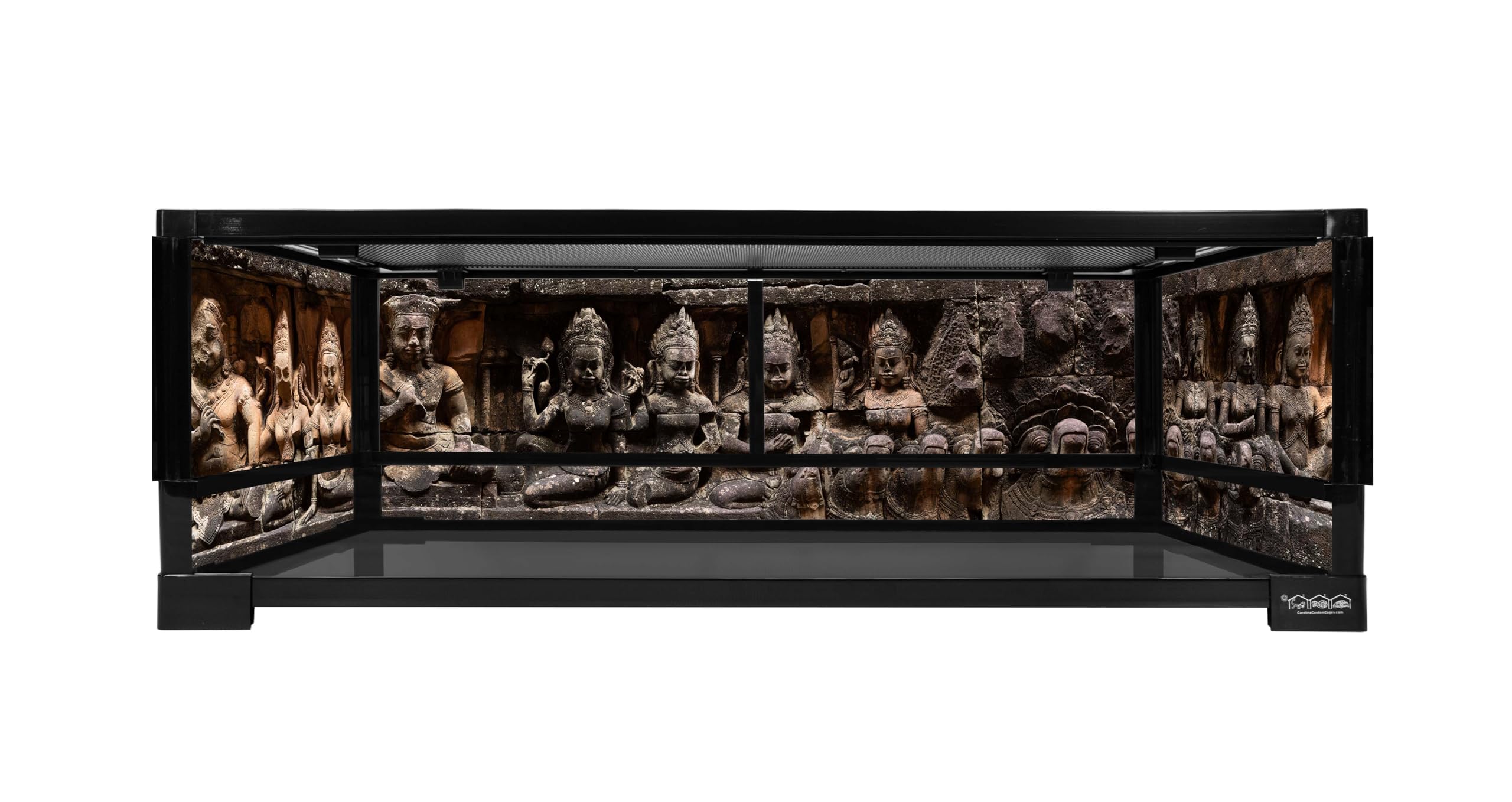 Reptile Habitat Background; Court of The Leper King for 20L Medium-Plus 30Lx12Wx12H Terrarium, 3-Sided Wraparound