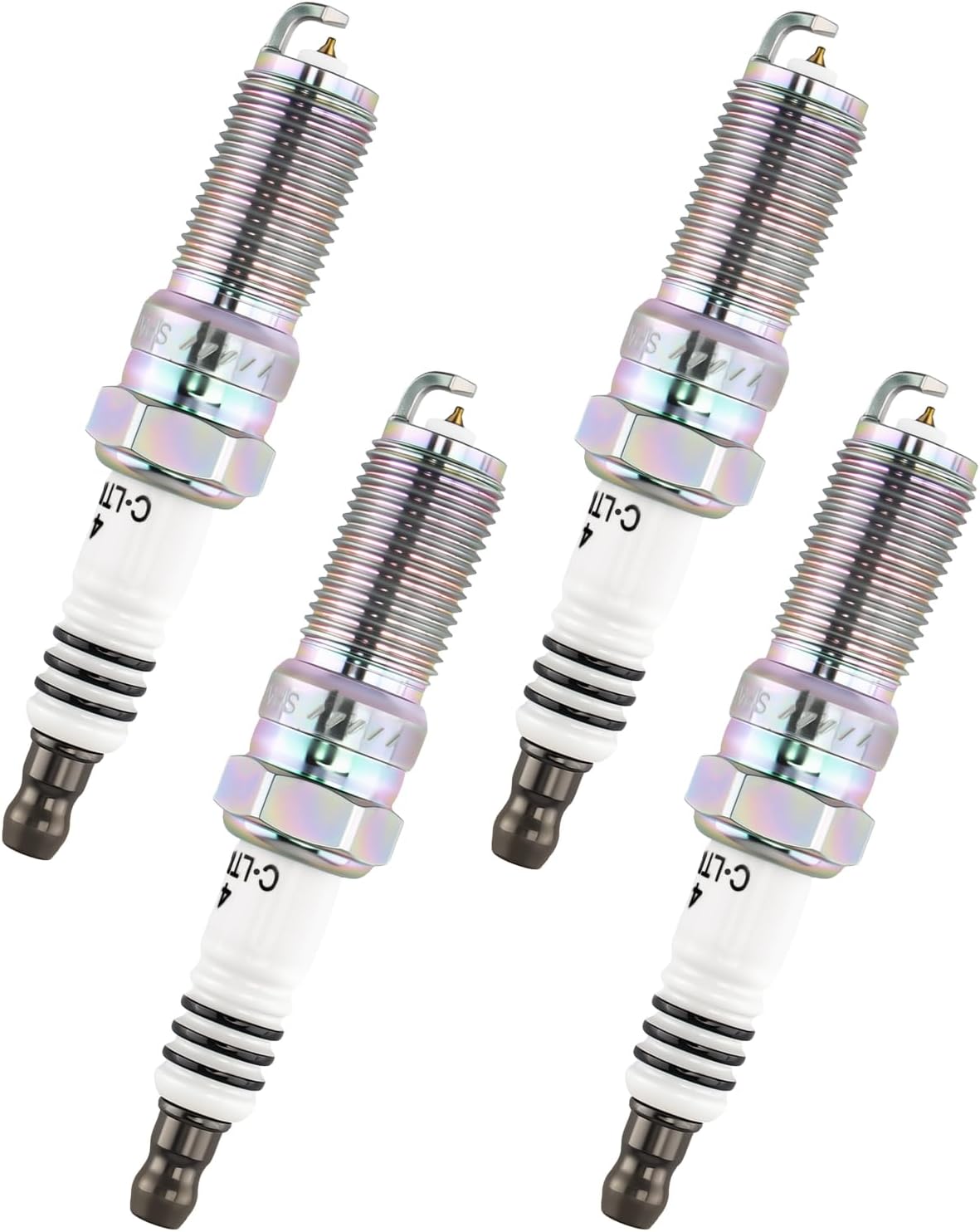 Iridium Spark Plugs Bujias Compatible with Chevy Equinox 2010-2017 for Malibu 2008-2015 for Ford E scape 2009-2017 for GMC Terrain 2010-2017 Replaces 4344 5019 90220 ILTR5D LTR5GP LTR5IX11 Set of 4