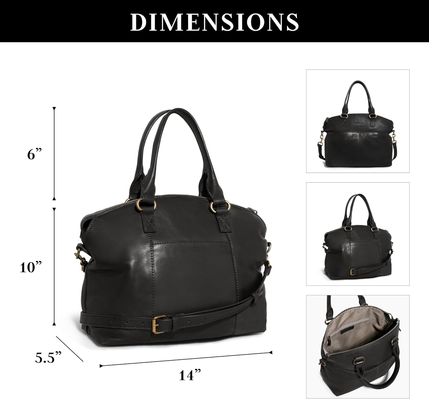 American Leather Co. Carrie Dome Satchel Crossbody Bag | Dome, Bag