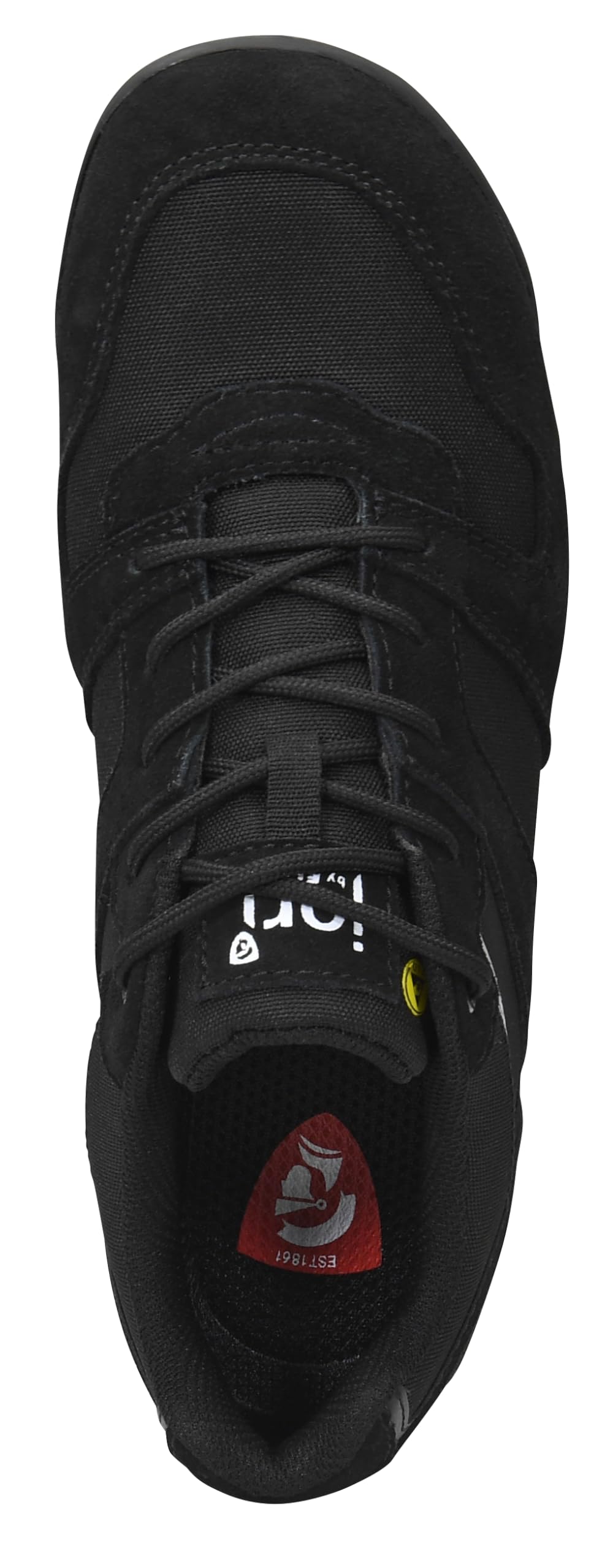 Jori jo_Slim Black Low ESD S3 buty ochronne, dla kobiet i mężczyzn, skóra/tkanina, stalowy nosek, lekkie, sportowe, czarne, czarny, 43 EU