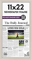 Vista 7 de Americanflat Marco de periódico de 11x22 pulgadas con plexiglás pulido - Exhibición para artículos de medios variados - Colección Signature - Marco