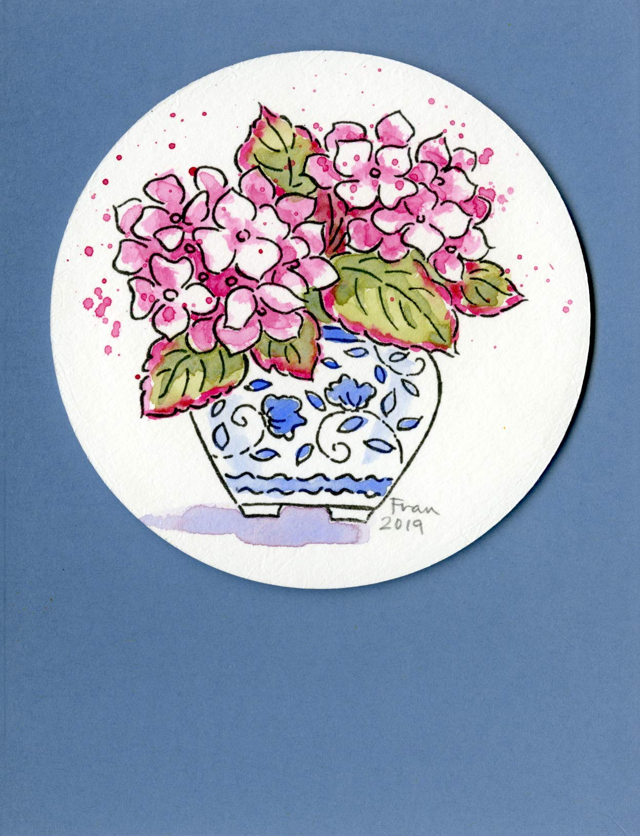 Stempelstempel aus Gummi, Blau