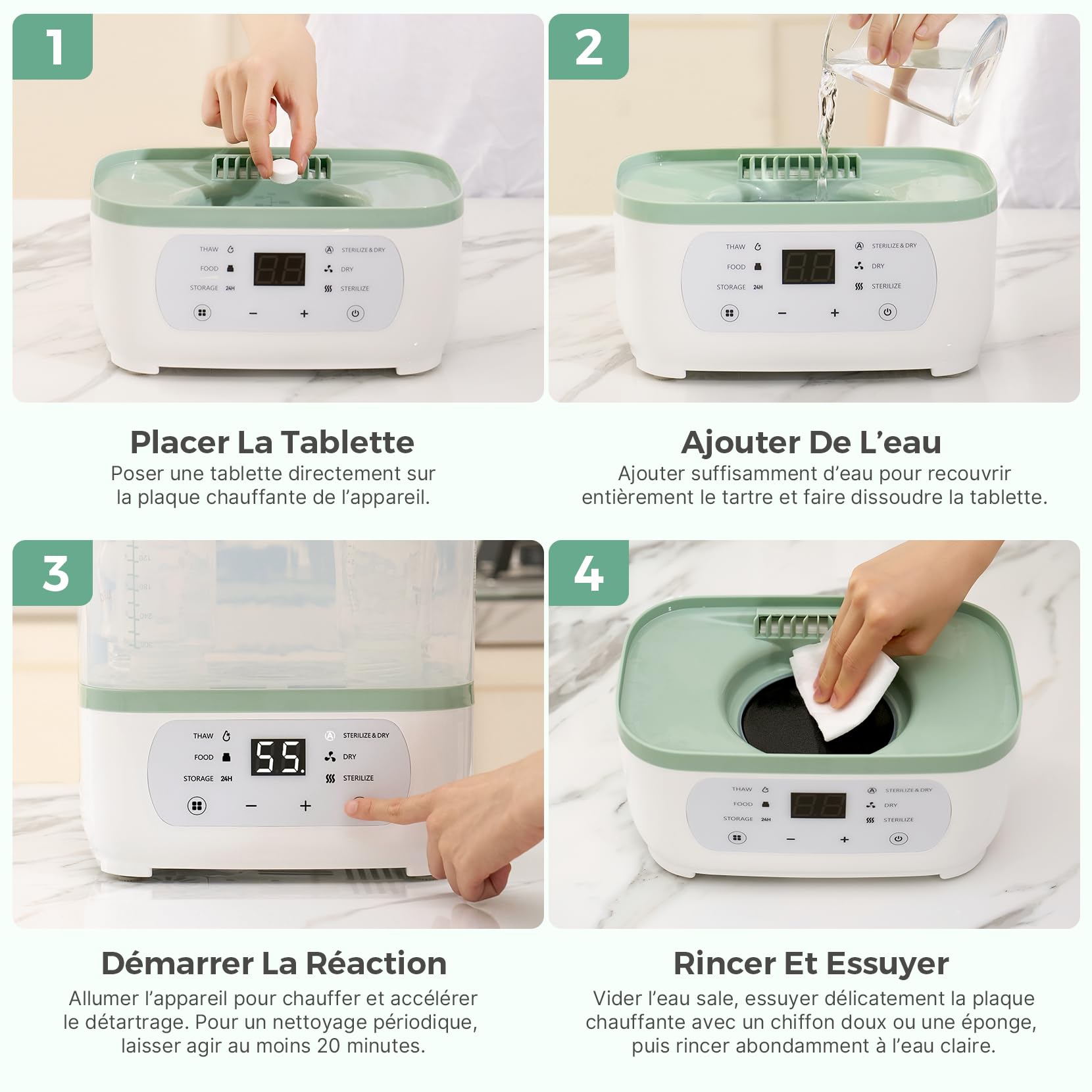 Momcozy Lave Biberon & Comprimés détartrés-30 Pack