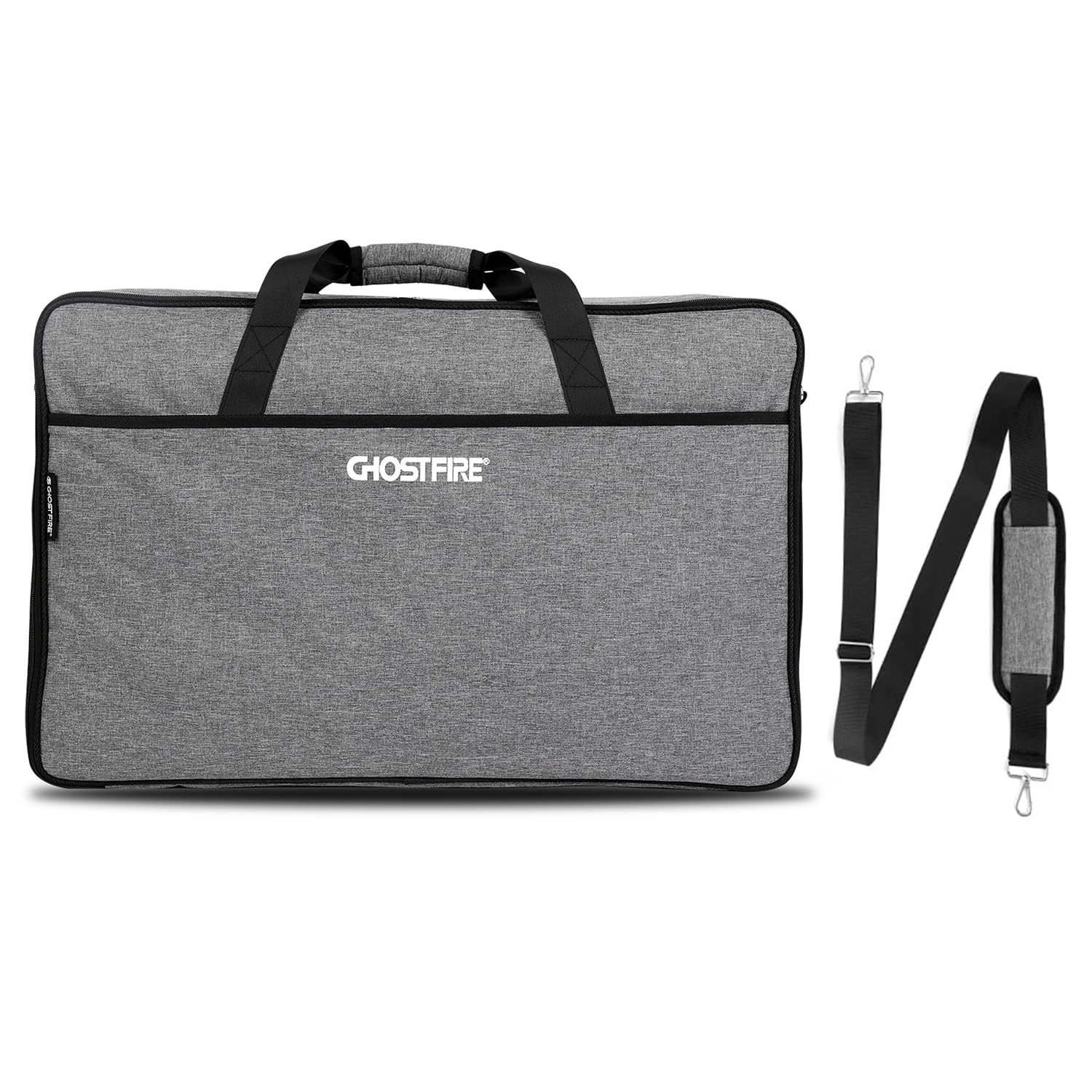 Ghost Fire Guitar Pedal Board Bag Effect Pedalboard Bag Accessory Storage Bag Carry Case 25.6x16.1x5.1in