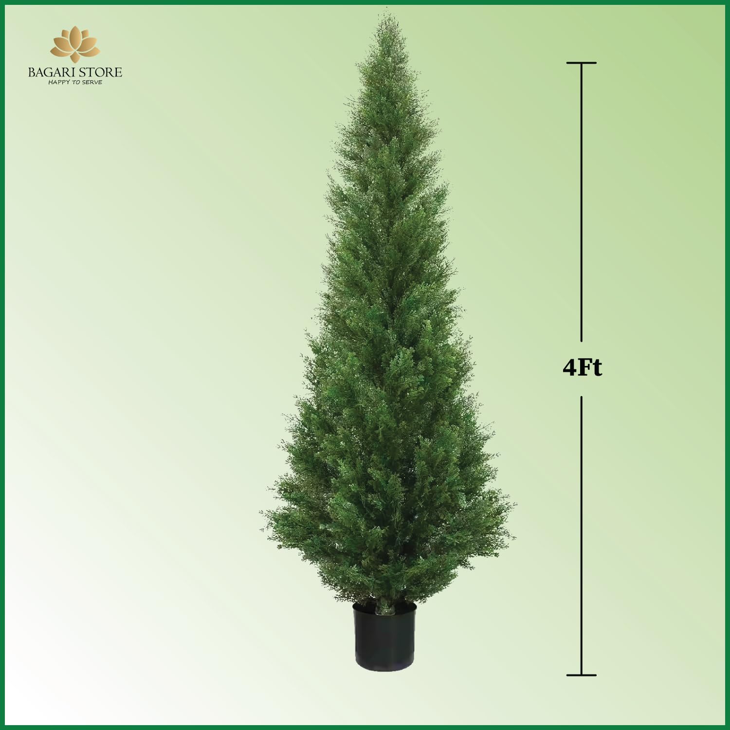 Amazon.com - Two 4 Foot Artificial Topiary Cedar Trees Potted