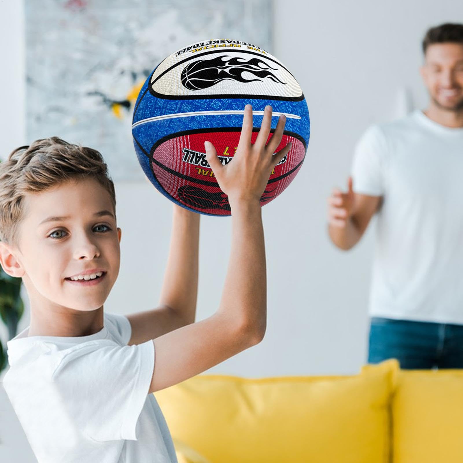 Bezgłośna koszykówka halowa, piankowa koszykówka halowa Cicha piłka halowa | Odbijanie cichej piłki, treningi sportowe w pomieszczeniach Bezszumowe dla cichego dryblingu