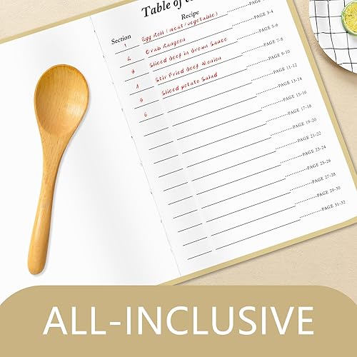 Miniatura 6 de Libro de recetas en blanco de tapa dura, libro de recetas en blanco perfecto para escribir en tus propias recetas, cuaderno de recetas de 103