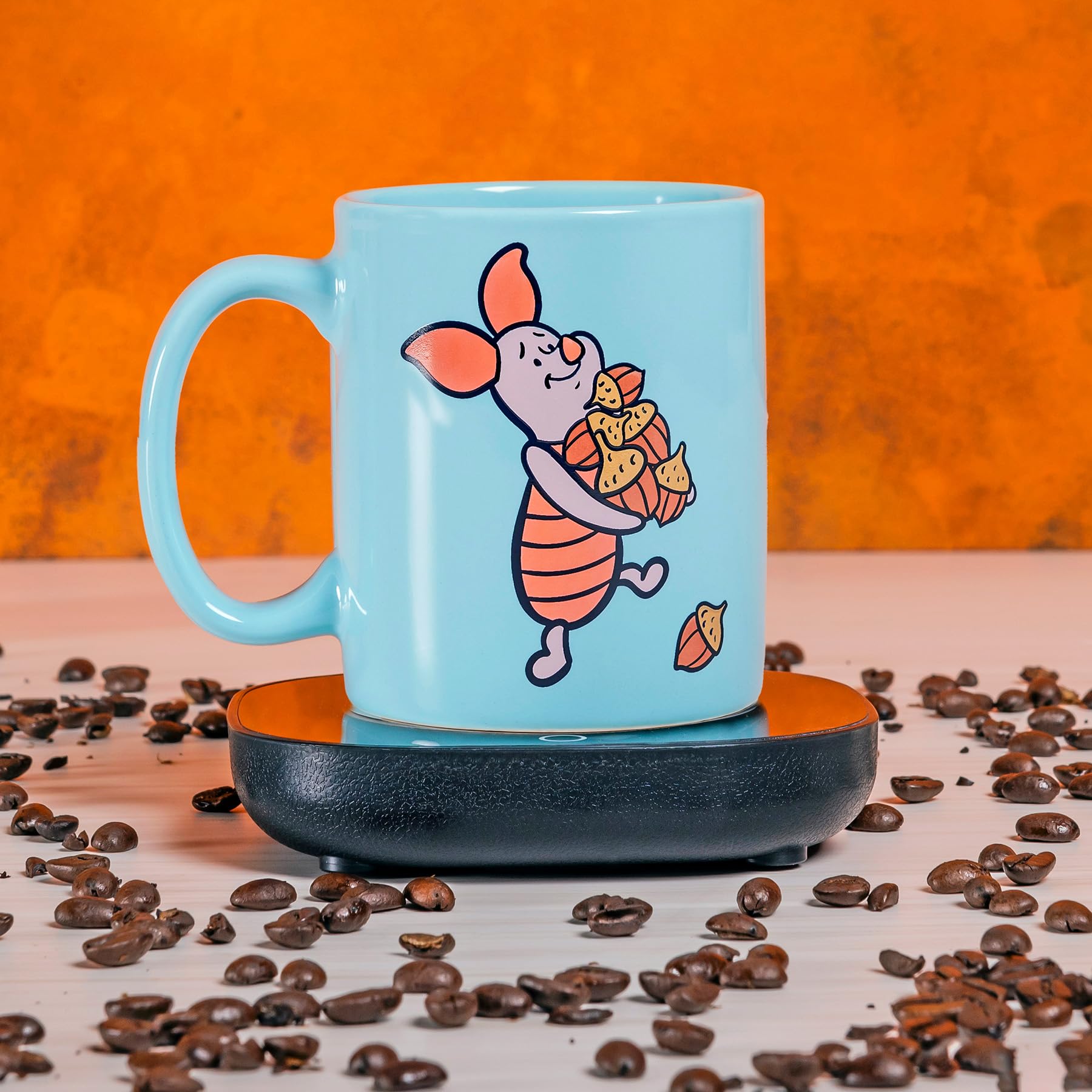 Calentador de tazas Disney Piglet mantiene tu café caliente con apagado inteligente