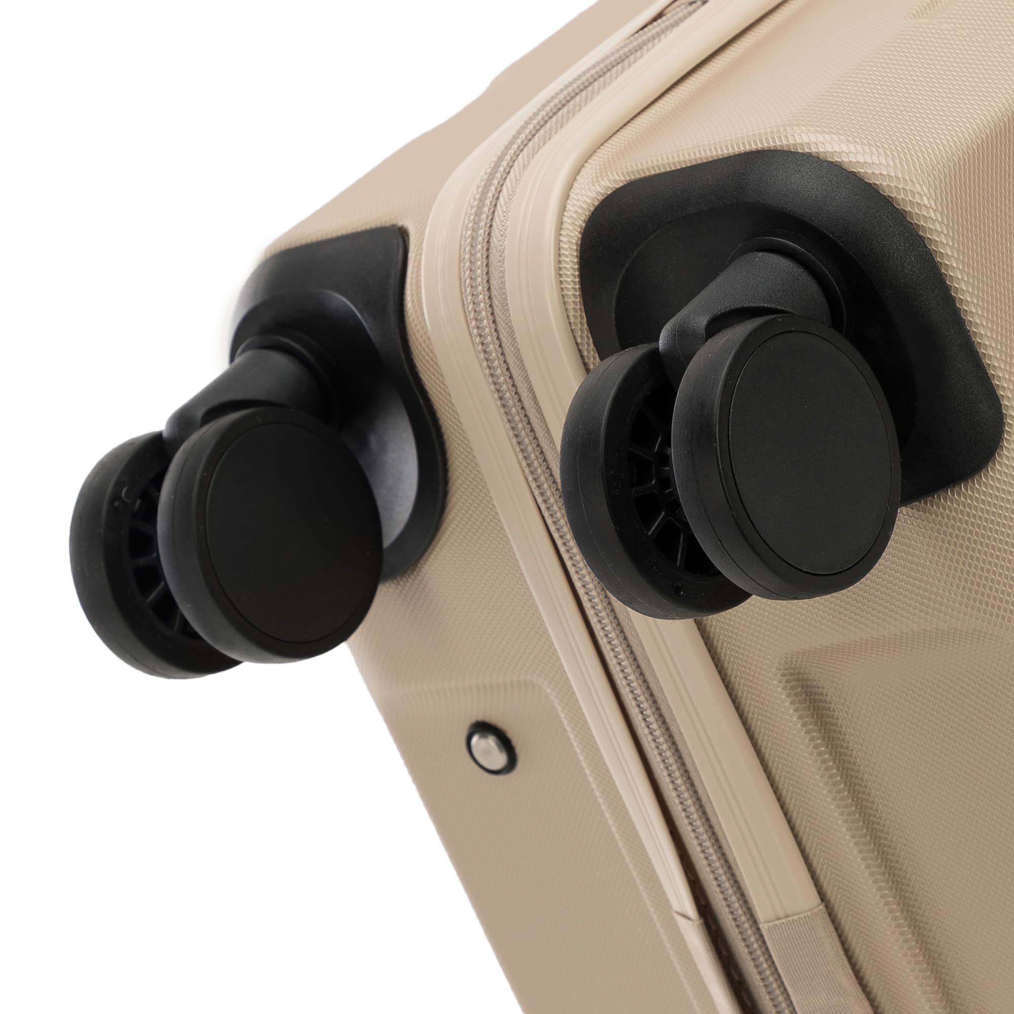 WITTCHEN Valise de Voyage Set de 3 valises Valise à roulettes Bagages à Main en ABS avec 4 roulettes pivotantes Serrure à Combinaison Poignée télescopique COMODO Line Beige