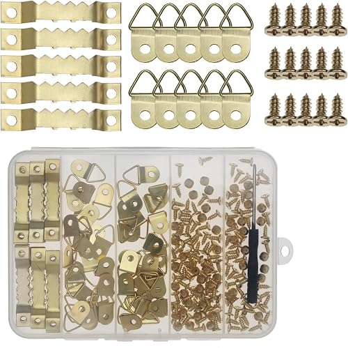 Kit de 251 piezas para colgar fotos, ganchos resistentes con tornillos, accesori