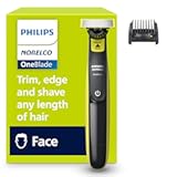 Philips OneBlade 360 Hybrid Face&comma; Electric Beard Trimmer and Shaver&comma; with 360 Blade Technology&comma; 1x 360 Blade for Face&comma; 5in1 Adjustable Comb&comma; Model QP2724&sol;90