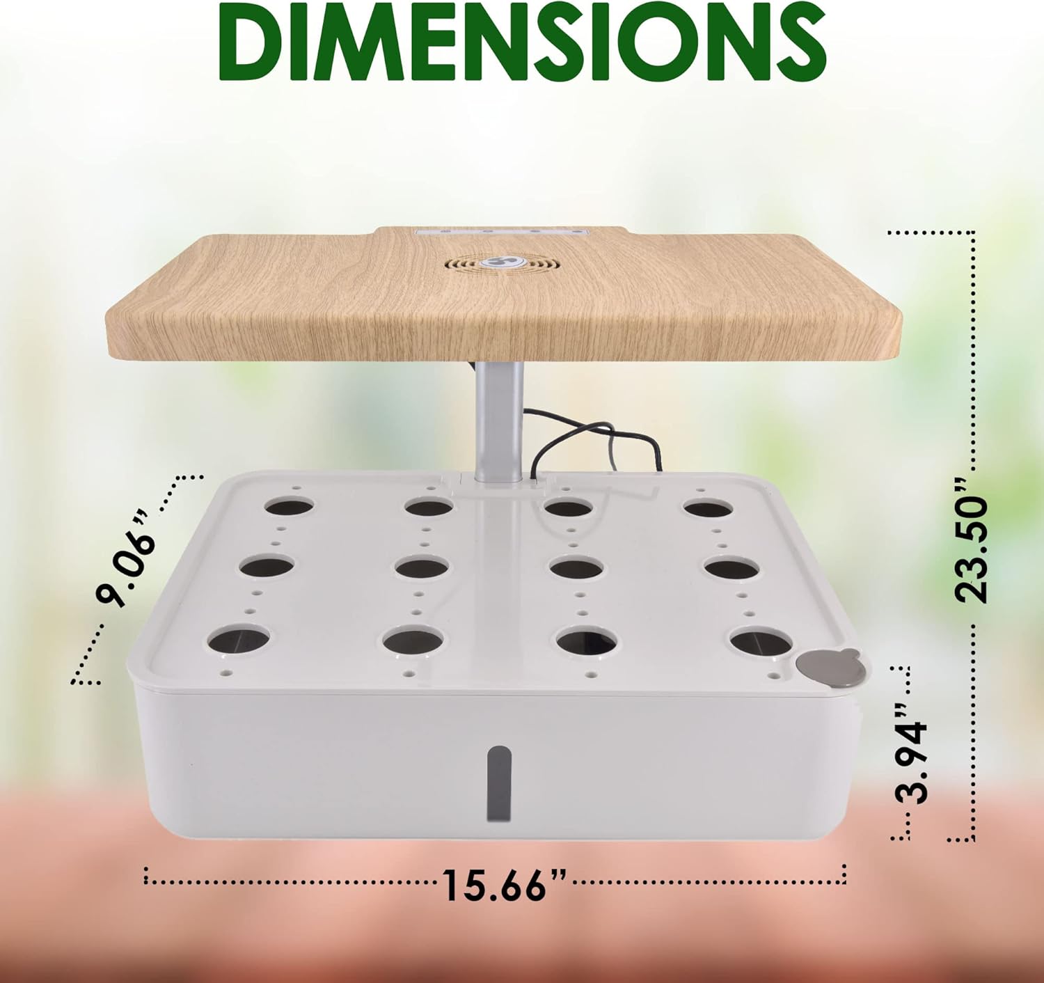 Smart Garden Hydroponics Growing System, Mini Herb Garden with Pump System, 14 Plant pods, 3 Planting Modes, 24 Hours Circulation of Water (No Seed), White