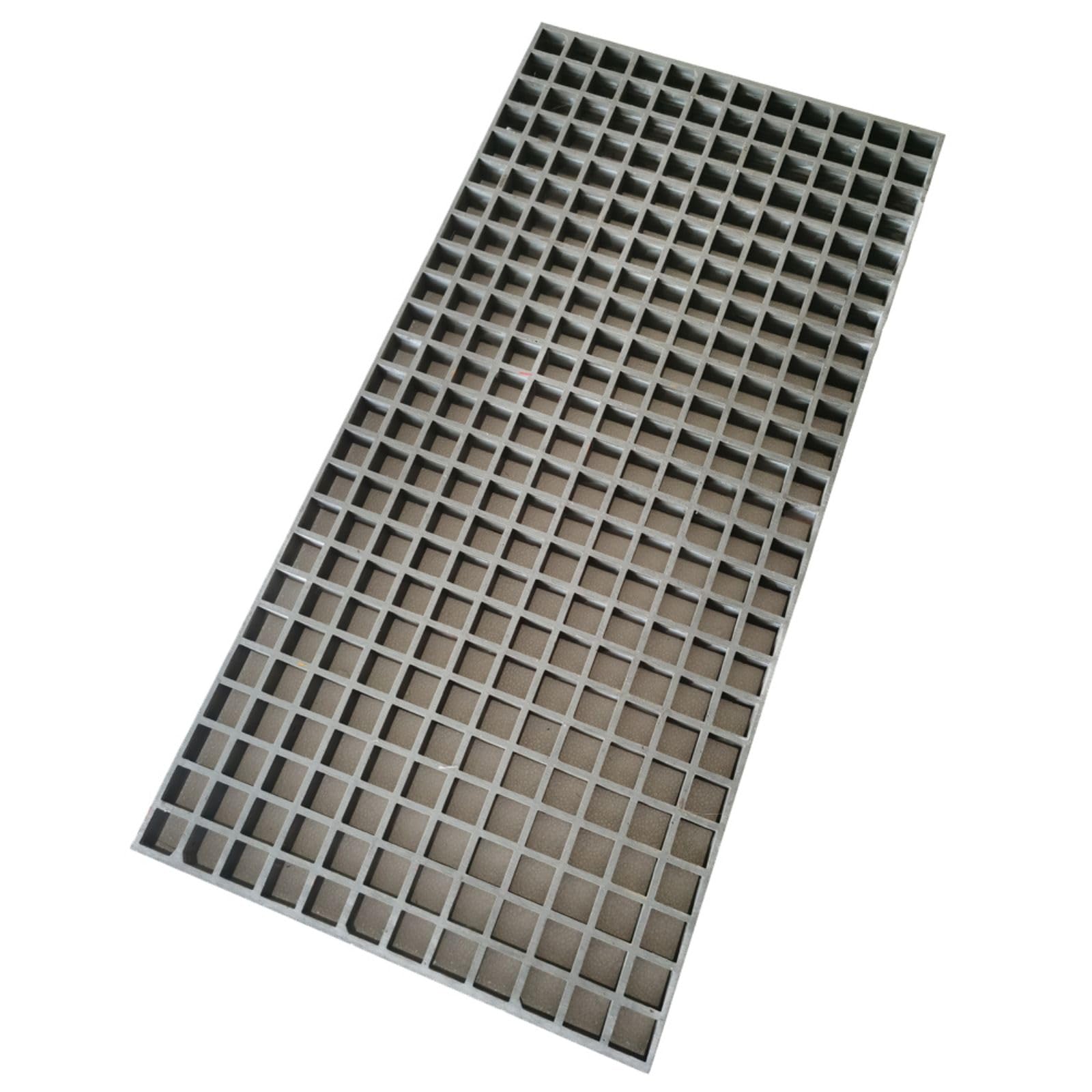 BEILOCKERY 3.3ft*1.6ft Floor Grating Fiberglass Grille 1.5'' Thickness Gray Car Wash Grille Rectangle FRP Floor Grid for Floors Outdoor Drain Cover (1 PC)