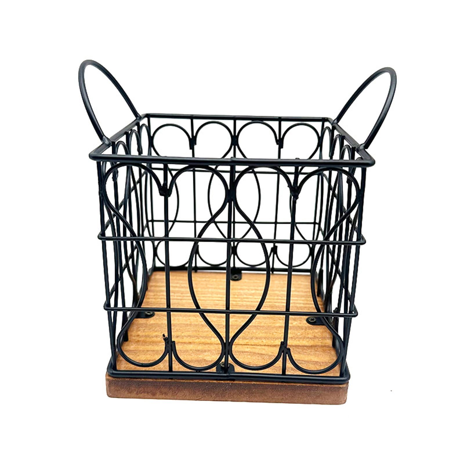 HDOYTXXM Metal Wire Coffee Storage Rack Round/Square Pods Basket Decorations for Kitchen Countertop Espressos Pods Stand Shelf