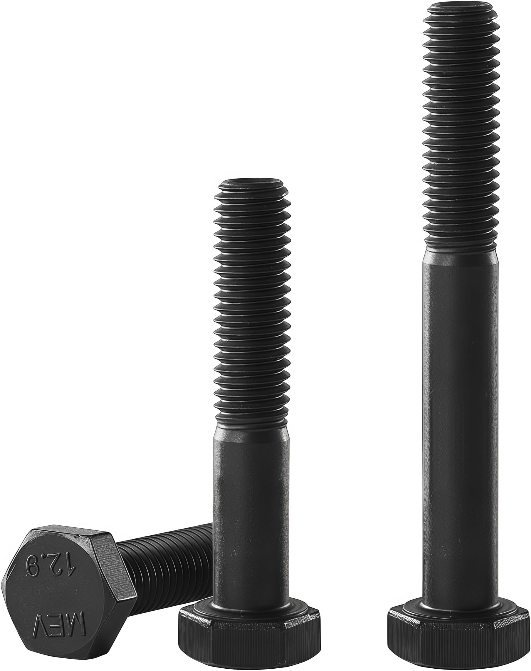 M8x 100mm Hex Head Screws Bolts, M8x1.25 Bolt, 12.9 Grade Alloy Steel, Hexagon Head Bolts,Black Oxide Finish, Half Thread,Quantity 8