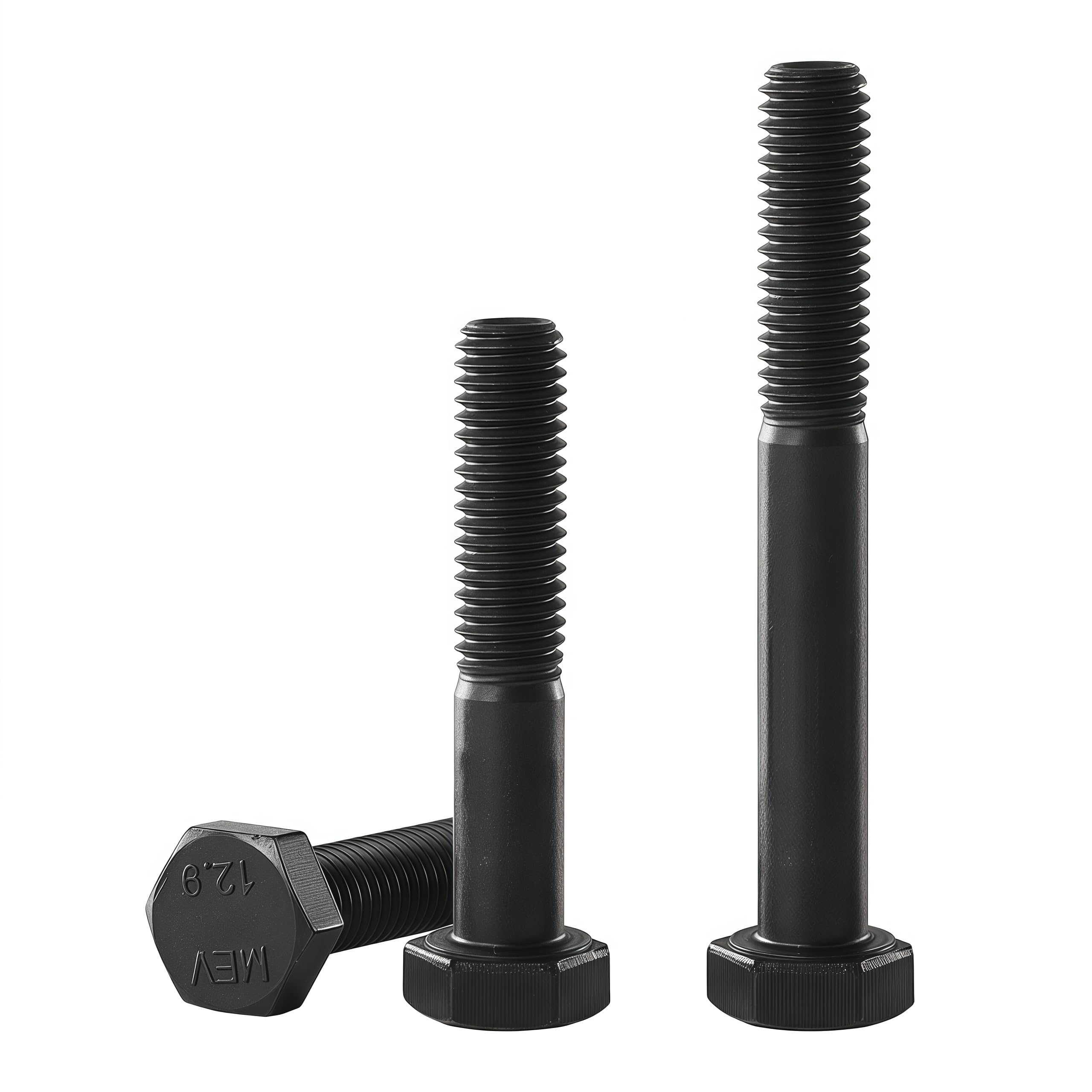 M8x 100mm Hex Head Screws Bolts, M8x1.25 Bolt, 12.9 Grade Alloy Steel, Hexagon Head Bolts,Black Oxide Finish, Half Thread,Quantity 8