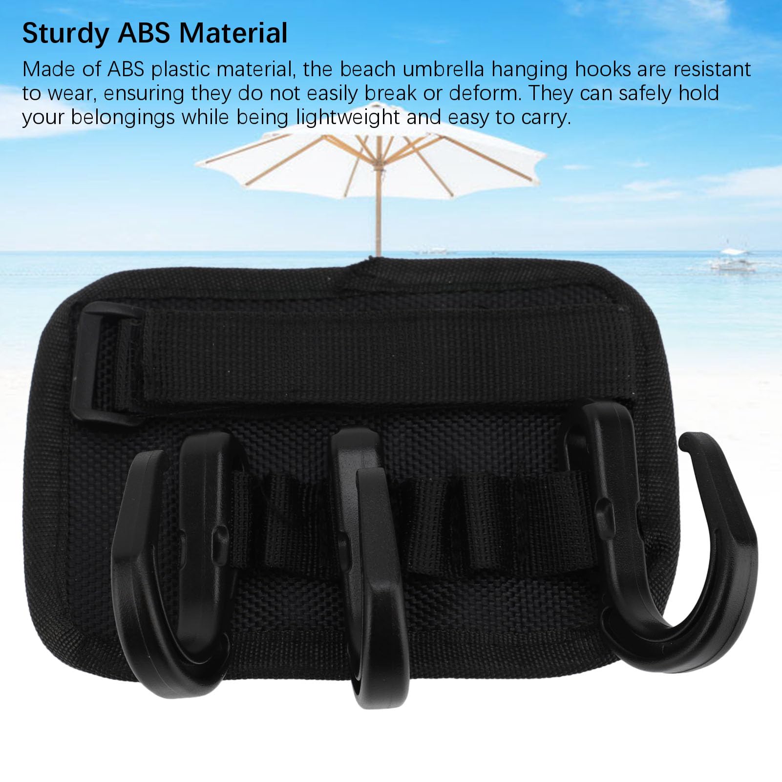 Utile gancio per ombrellone da esterno stabile portatile resistente all'usura Versatile salvaspazio accessorio per gancio per ombrellone da spiaggia da quattro piedi
