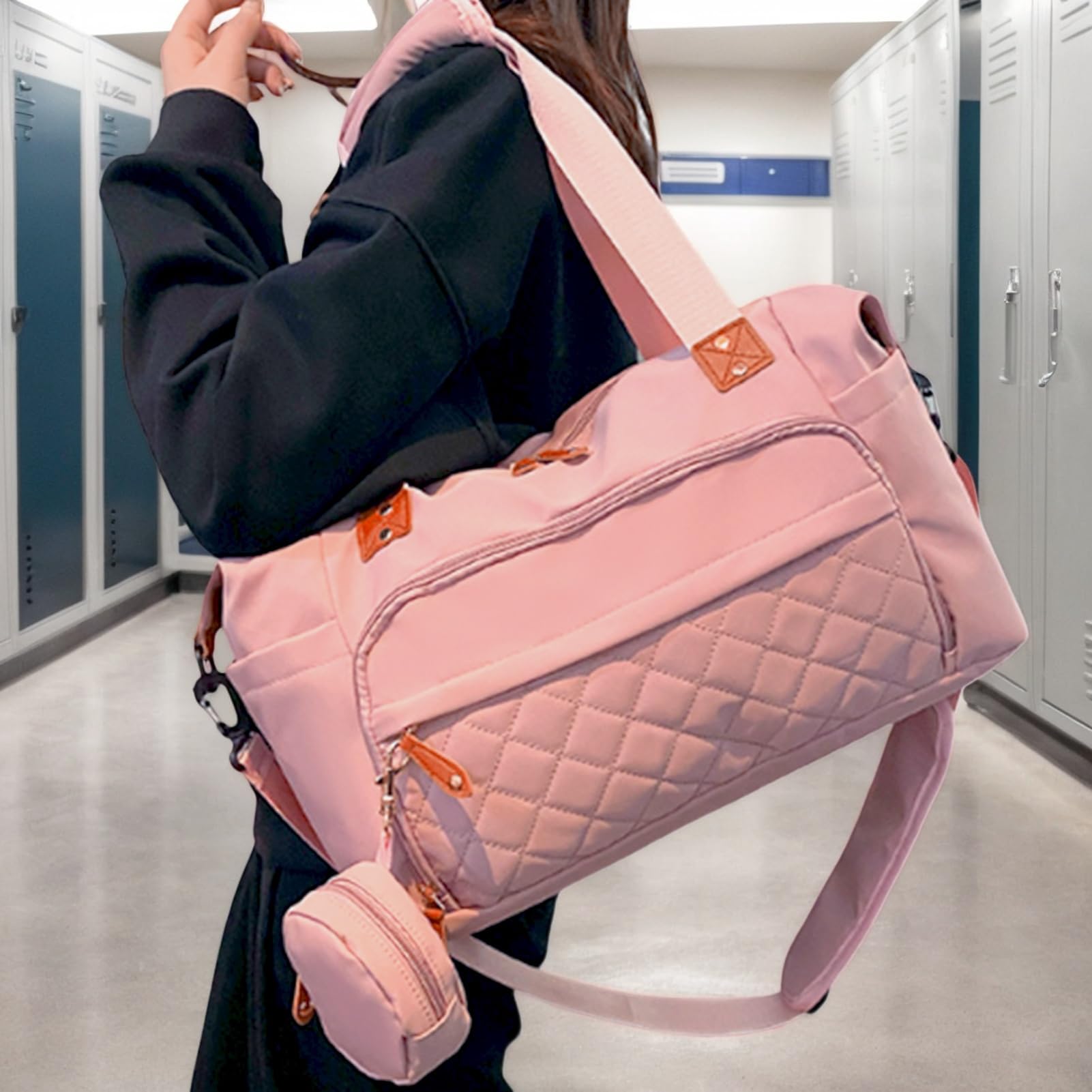 Spaziosa borsa organizer per pannolini, borsa fasciatoio per sezioni laterali isolate, accessorio in tessuto resistente all'acqua con fasciatoio, contenitore per le forniture, zaino per genitori