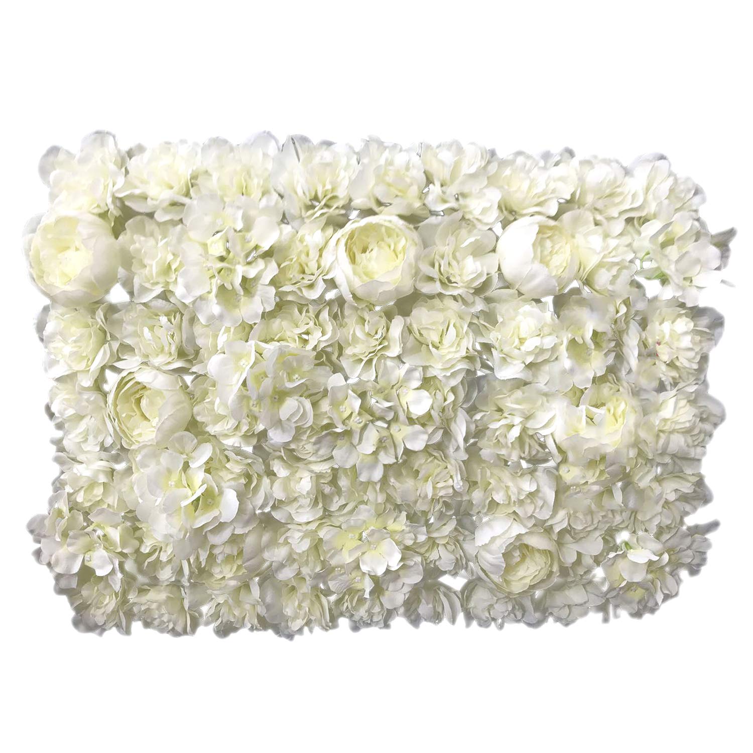 WedDecor Artificial Silk Flower Panel, White 2, 1pc