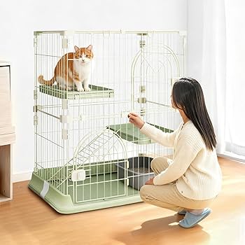 キャットケージ　高さ104cm コンパクト　多機能　猫ケージ　ホワイト　猫用品 キャットケージ 高さ104cm コンパクト 多機能 ゲージ 猫用品