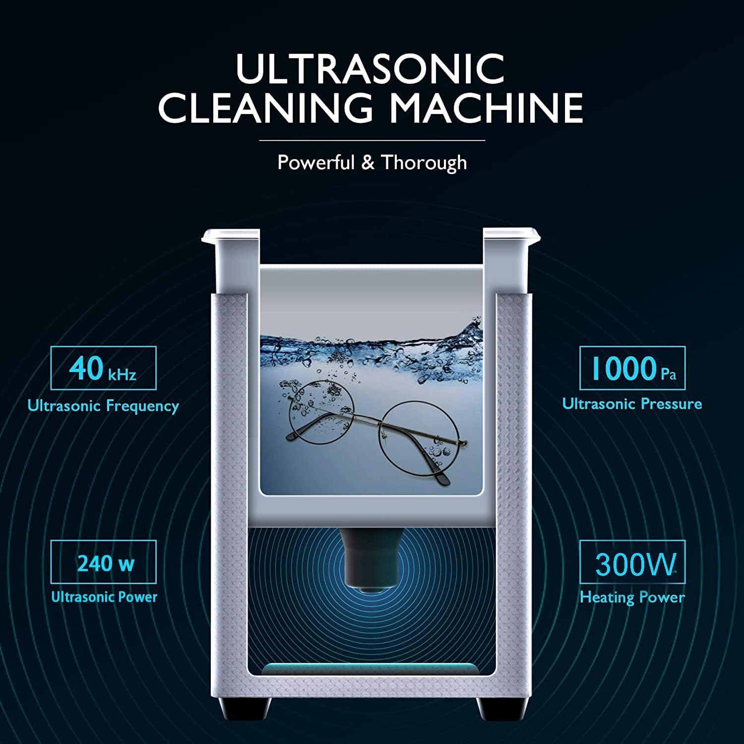 Limpiador ultrasónico digital profesional de piezas de 10 l, máquina de limpieza ultrasónica comercial de acero inoxidable de 240 W con calentador y temporizador, for herramientas de laboratorio