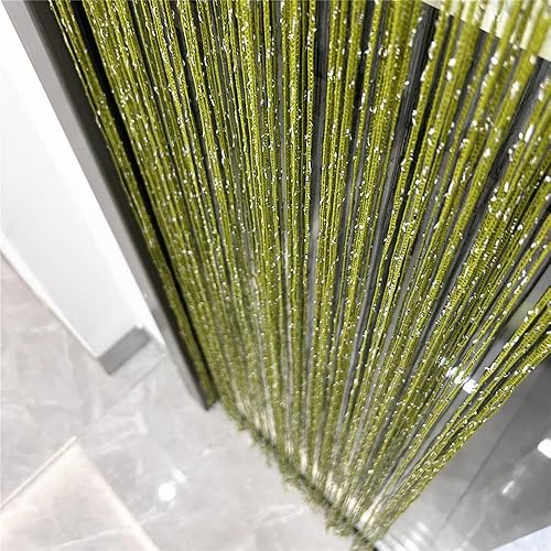 Miniatura 7 de Cortina decorativa separadora de ambientes, diseño de cadenas con flecos de cristal, 78.7 x 39.3 pulgadas, de Eve Split