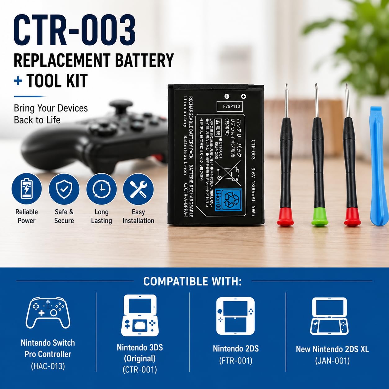 Amazon.co.jp: WirelessFinest CTR-003 バッテリー Nintendo Switch