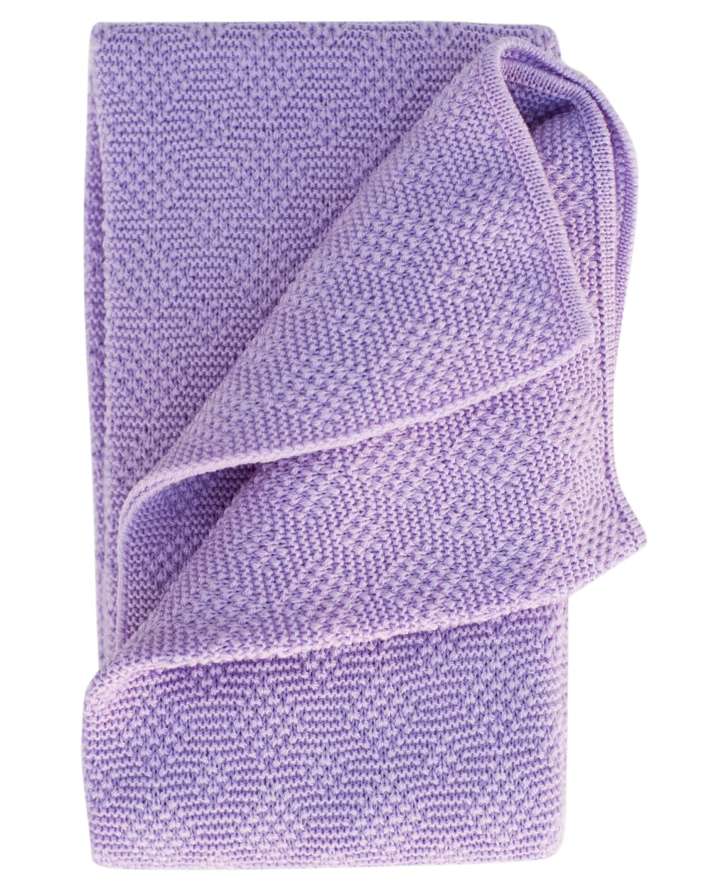 FosterNatur, Merino Baby Blanket, 100% Superfine Merino Wool, Mulesing-Free (Milky Lavender)