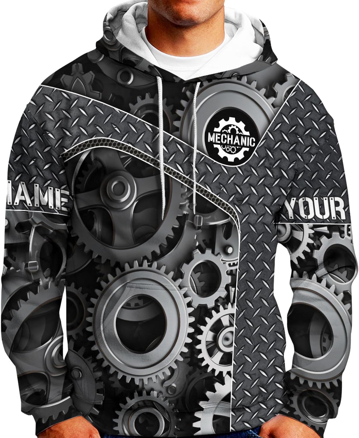 Personalized Mechanic 3D Shirt for Men, Tool Box Mechanic 3D Shirt,Custom Name Mechanic Tshirt, Mechanic Hoodie for Men Women