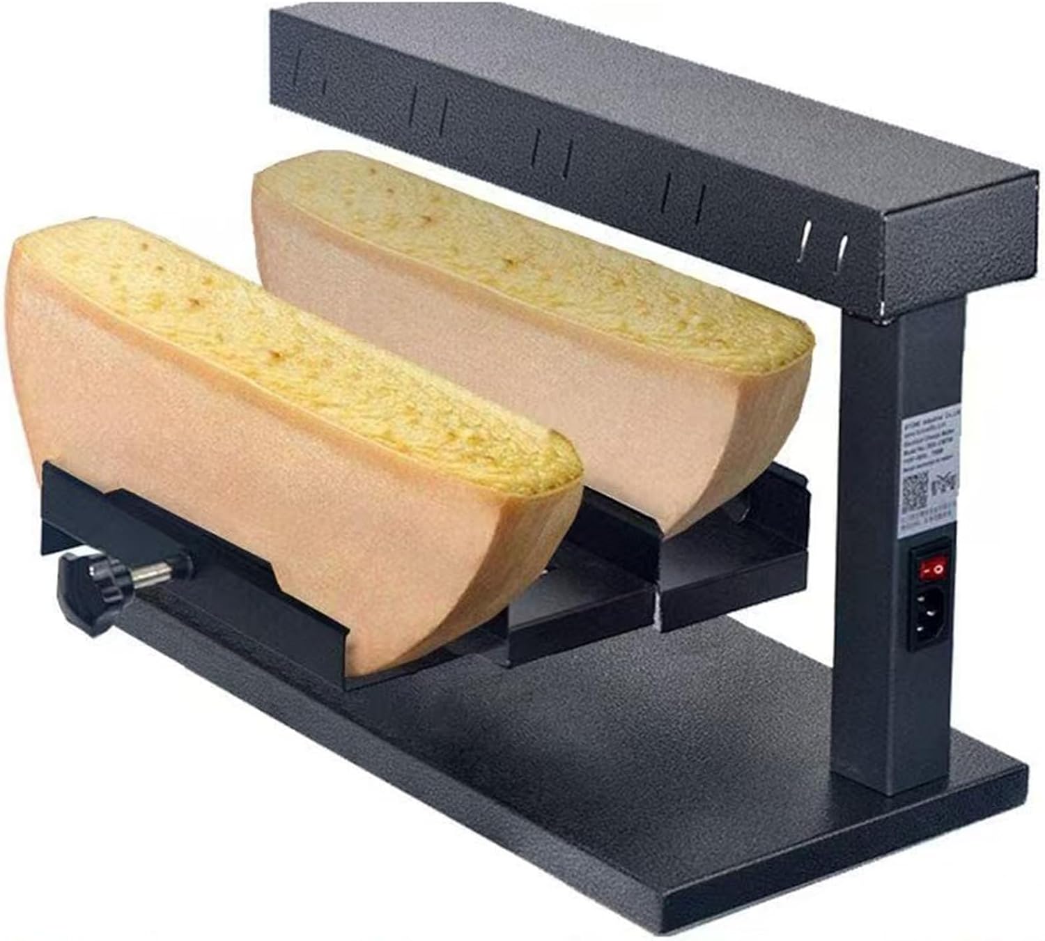 Electric Cheese Melting 750W, Adjustable Angle Half Wheel Maker for Rapid Heating, for Parties, Catering, Restaurants, and Events.