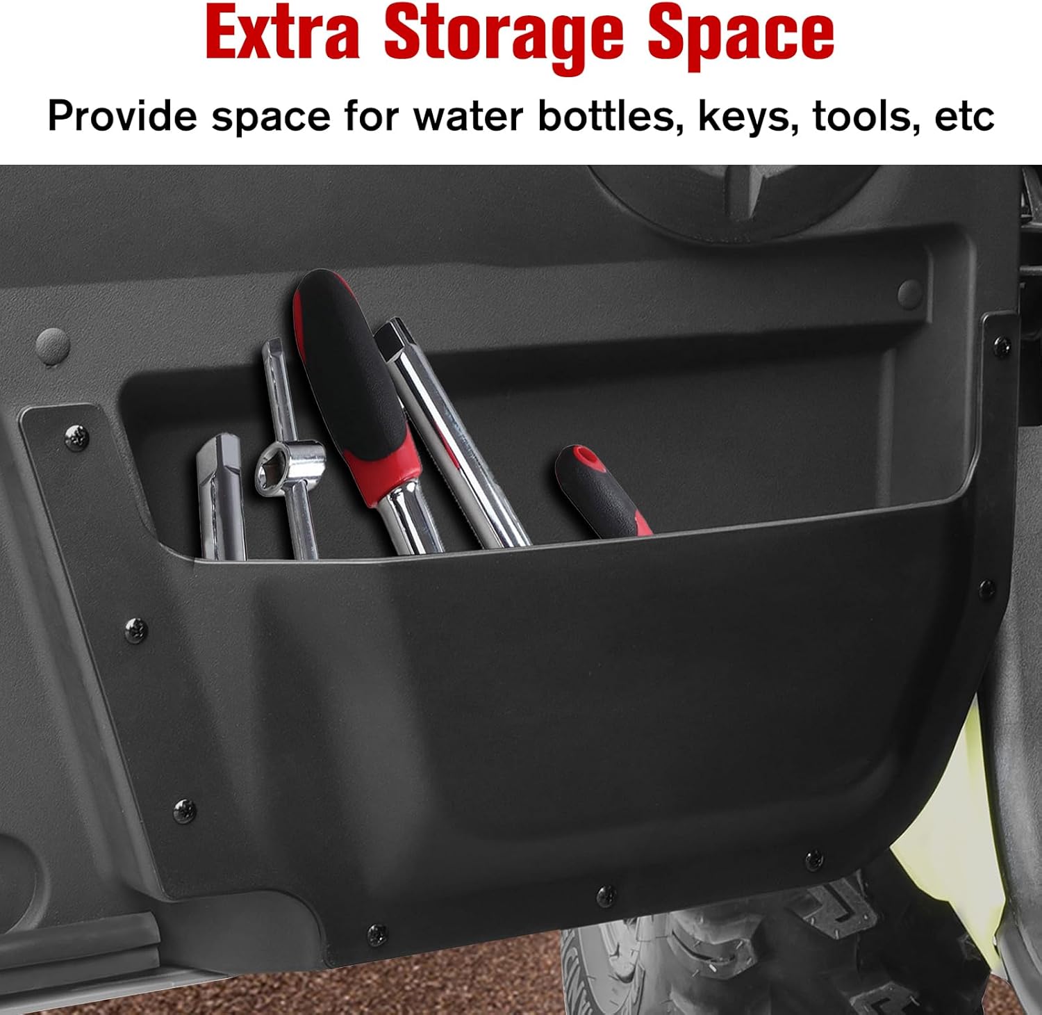 Front Door Pockets for Yamaha Wolverine RMAX2 1000 2021 2022 2023 2024, Interior Seat Door Side Pocket Box Storage for Yamaha RMAX4 1000 2021-2024 Accessories (2PCS)
