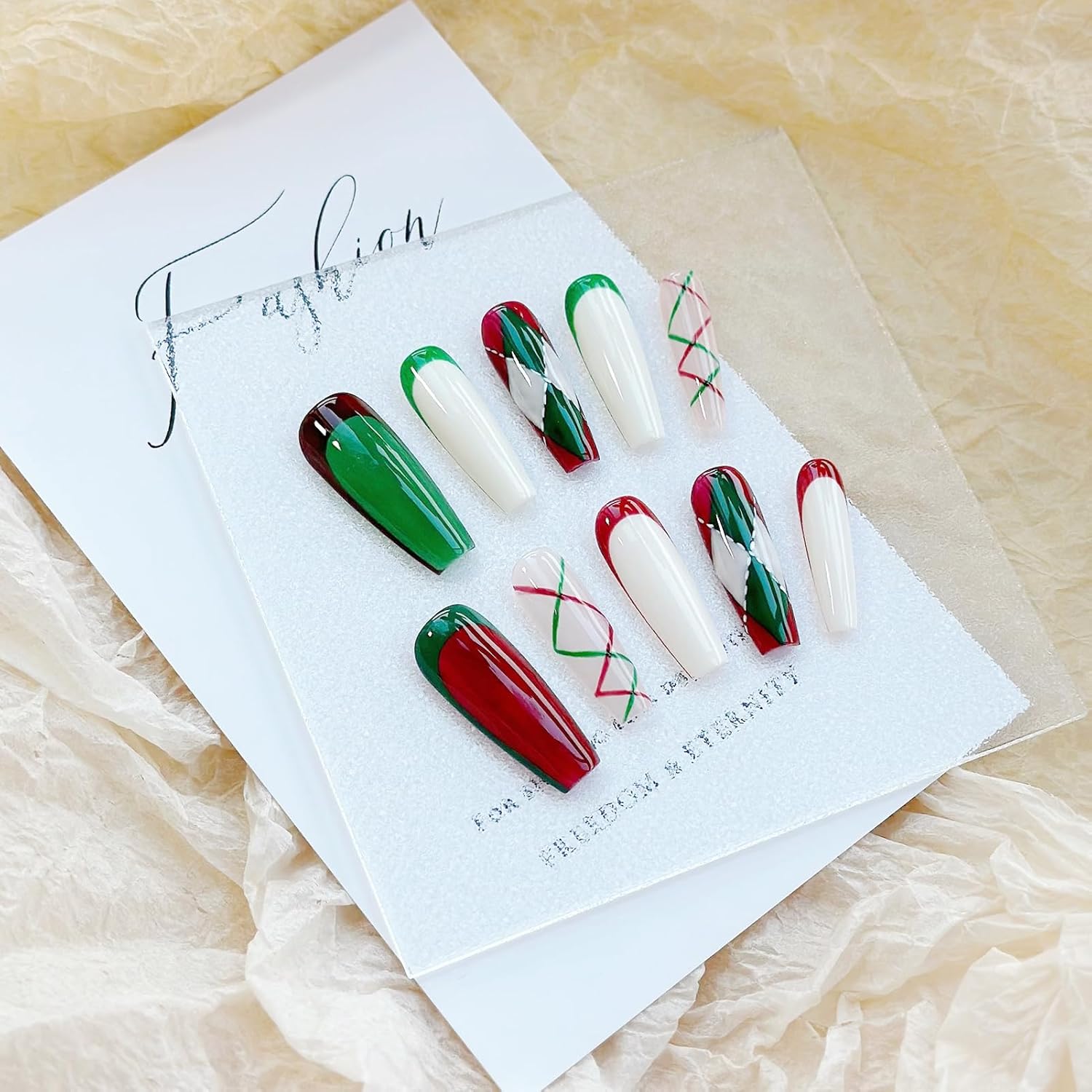 Nails Handmade Press On Nails Middle Square | Hand Painted Reusable False Nails with Unique Halloween Designs | 10 Pcs (Halloween Drawing, M)