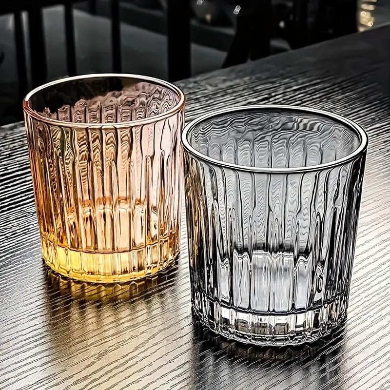 Image of bellemax 300ML Juice and Water Glass Stylish Crystal Highball Drinking Glasses, Medium Size Tumbler Glasses for Juice, Water, Milk, lassi, Cocktails and Sharbat (TR-09, 6 Count (Pack of 1))