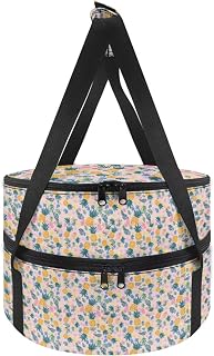 Insulated Casserole Carrier, Pineapple Insulated Pie Carrier Round Insulated Casserole Carriers Pie Carriers Round Insulated Coolers Casserole Trays for Hot and Cold Foods