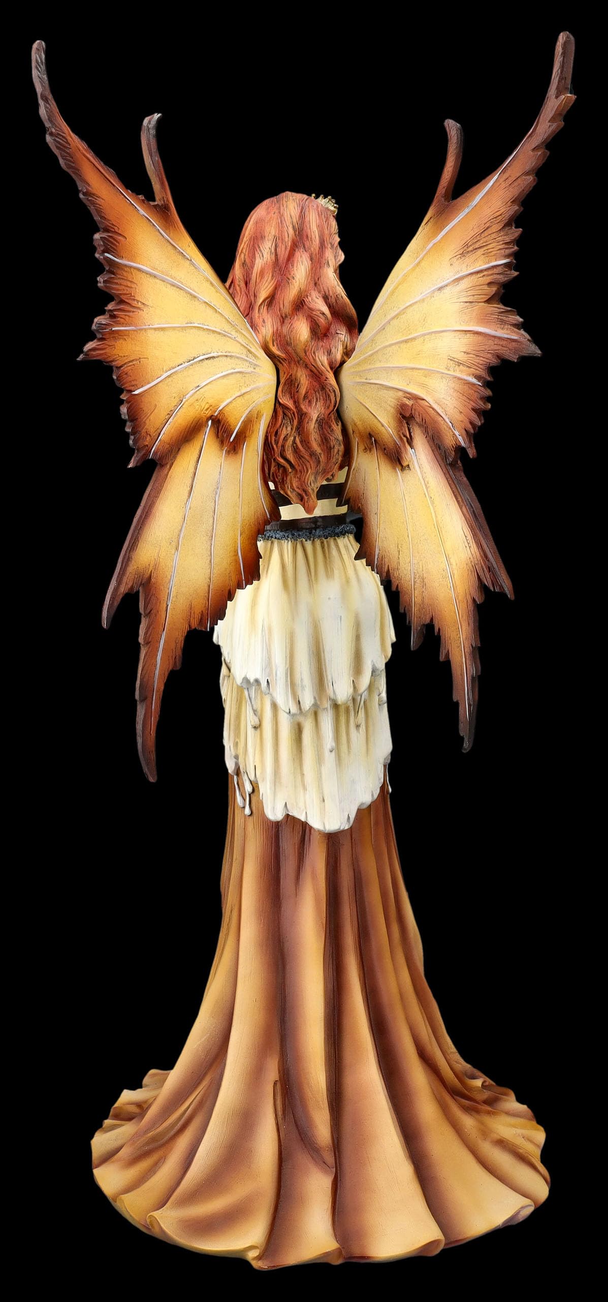 Figuren Shop GmbH Elfenfigur mit Honig – Honey, die Elfe des Honigs – handbemalte Fantasy-Deko (45,5 cm) – Tales of Aurelion Collection – Geschenkidee für Elfen- & Naturfreunde