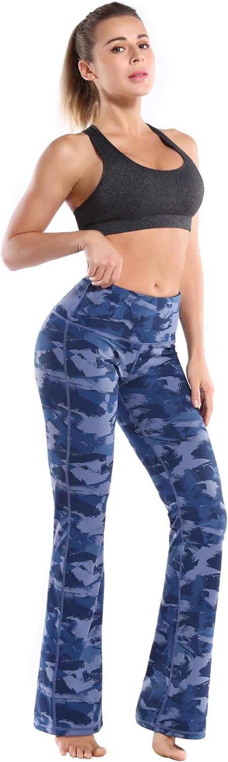 BUBBLELIME 29"/31"/33"/35"/37" High Waist Yoga Pants Tummy Control for Womens Bootcut Workout Flared Basic/Out Pockets - Image 3