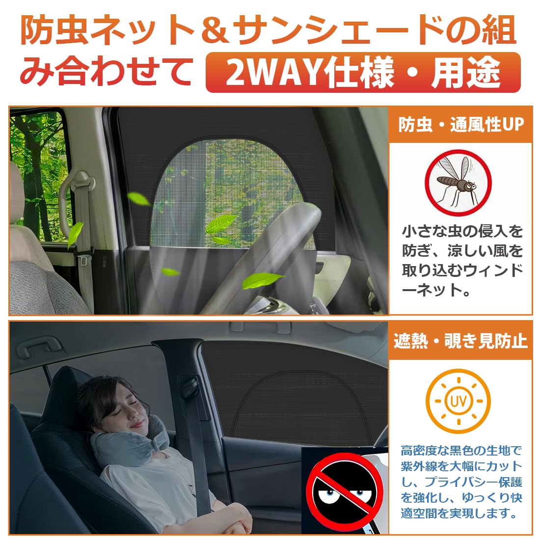 Amazon | エブリイDA17W DA17V用 防虫ネット サンシェード 車用網戸