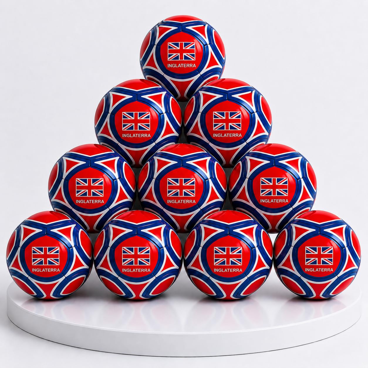 Toyana Pack of 5 Training Soccer Balls, 22 cm Outdoor Footballs for Passing, Kicking, Dribbling and Goal Practice, Stitched Sports Balls for Backyard Games, Club Sessions, PE Lessons and Family Play