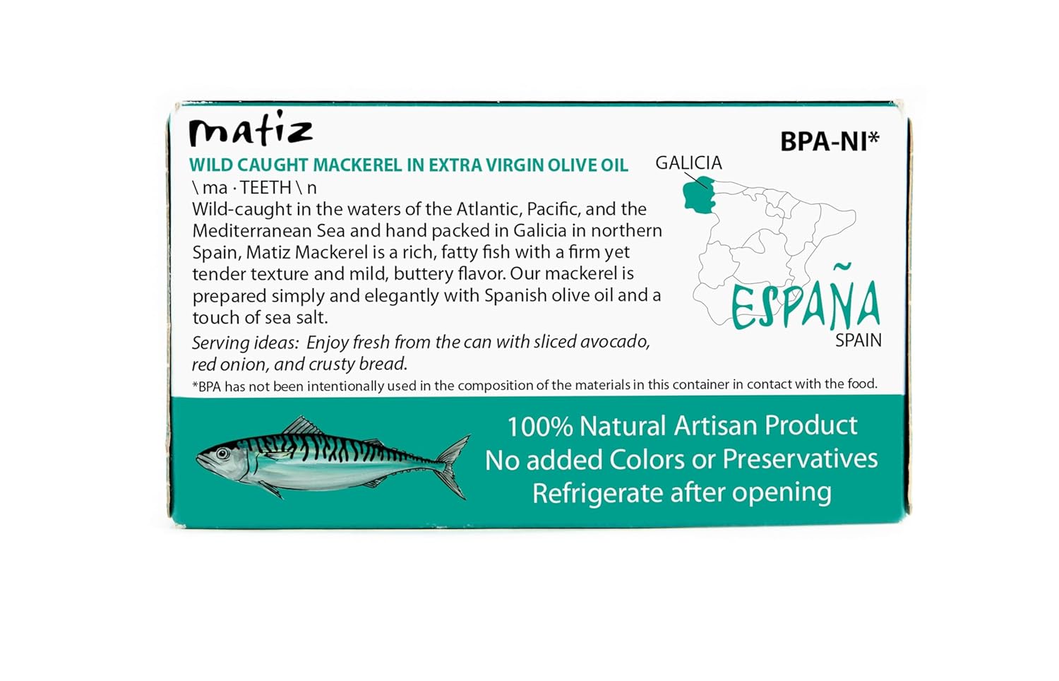 Matiz Mackerel in Extra Virgin Olive Oil | 3 Ounces | Spanish Natural Artisan Wild Caught Fish (12 Pack) - Image 3