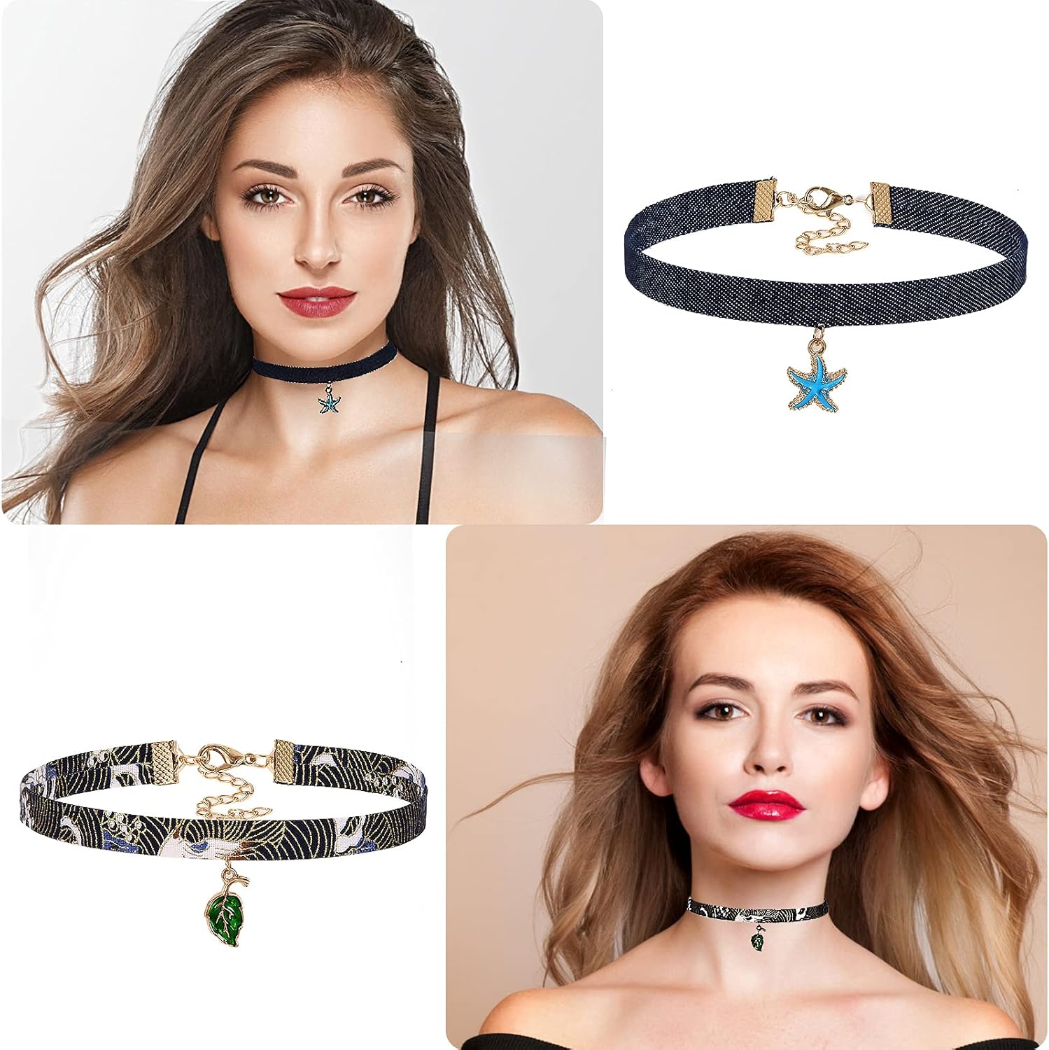 K&Q 30PCS Black Classic Gothic lace Velvet Pendant Necklace Chain Henna Chokers Necklaces Stretch Elastic for Women and teenagers - Image 5