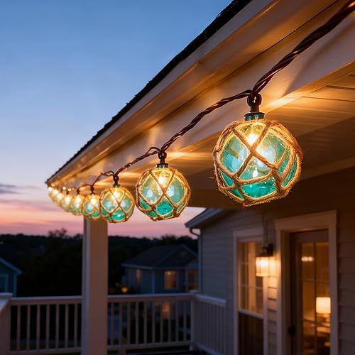 Decorative String Lights Plug in with 10 Incandescent Bulbs, Nautical