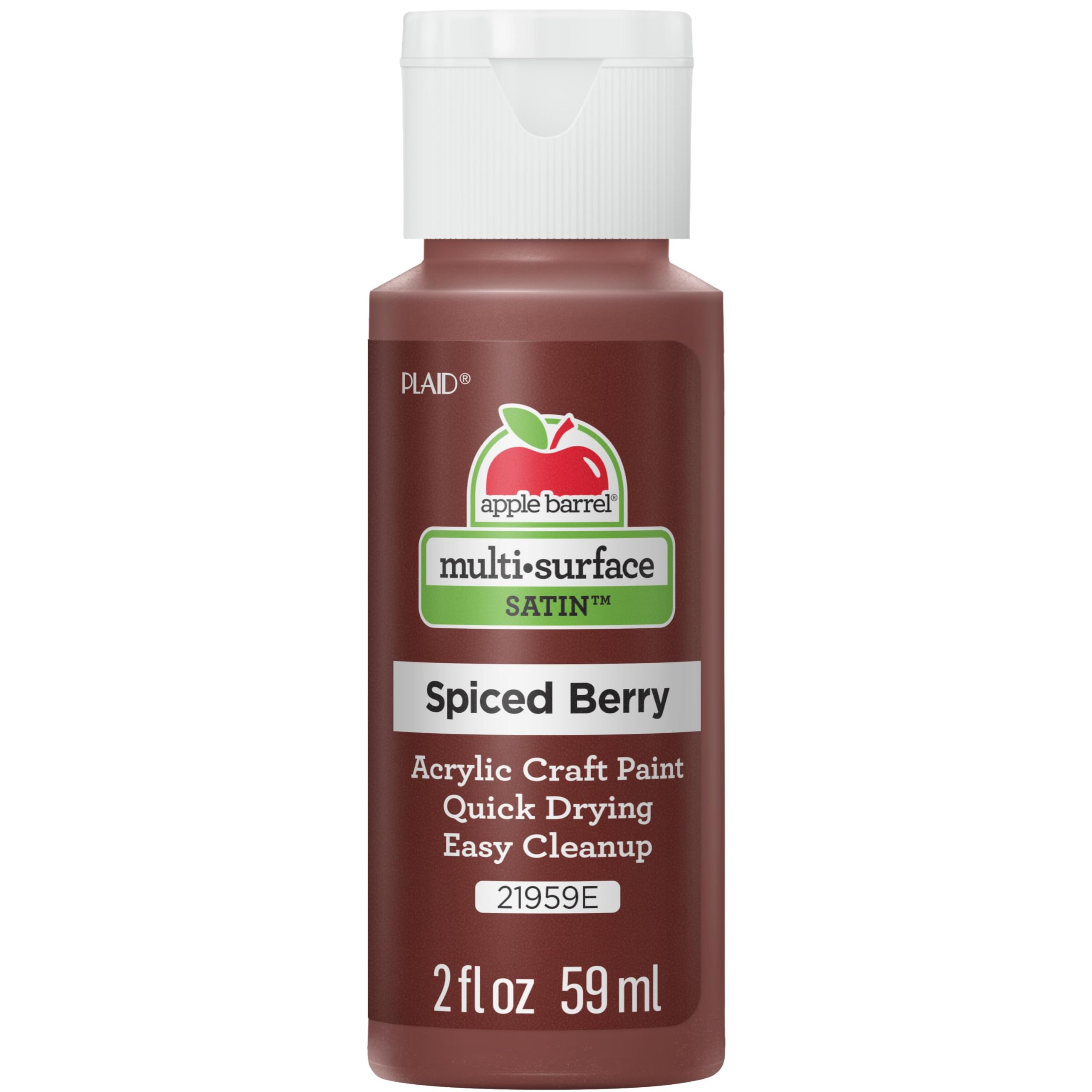 Apple Barrel Multi Surface Acrylic Paint, 2 oz, Spiced Berry 2 Fl Oz,21959E