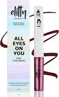 Elitty Waterproof Eyeliner - 4g Wine Red Colour With Intense Metallic Finish | Smudge Proof, Long Lasting Liquid Liner For... Price In India