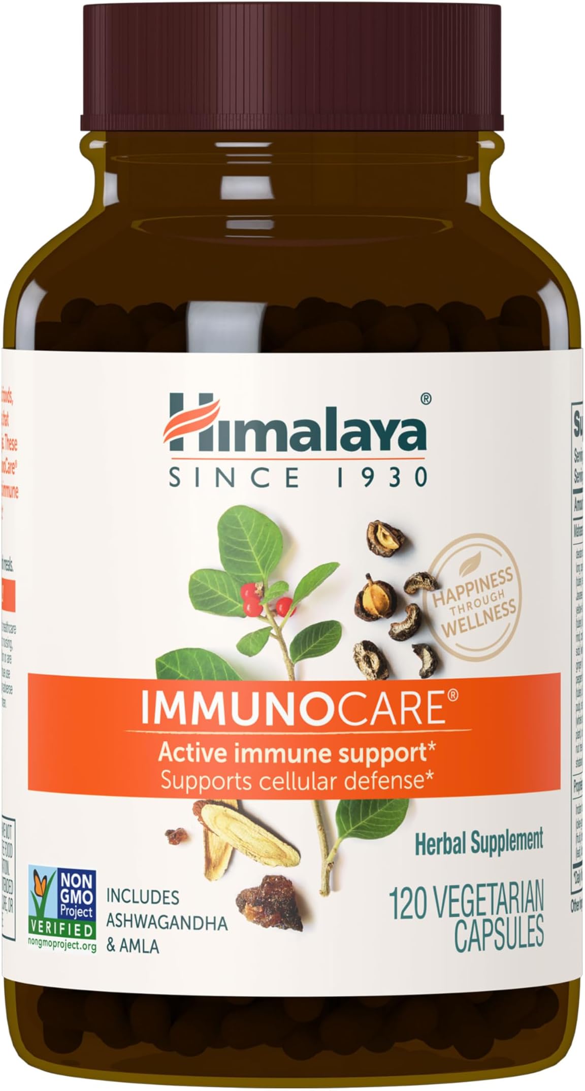 ImmunoCare - Herbal Immune Support Supplement with Ashwagandha and Amla - Vegan, Non-GMO, Gluten Free, 840 mg, 120 Capsules